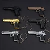 Alloy 1:4 Desert Eagle Pistol Keychain Ring Aritificial Gun Detachable Assemble Toy Gun Shoulder Bag Accessories Christmas Gift 1