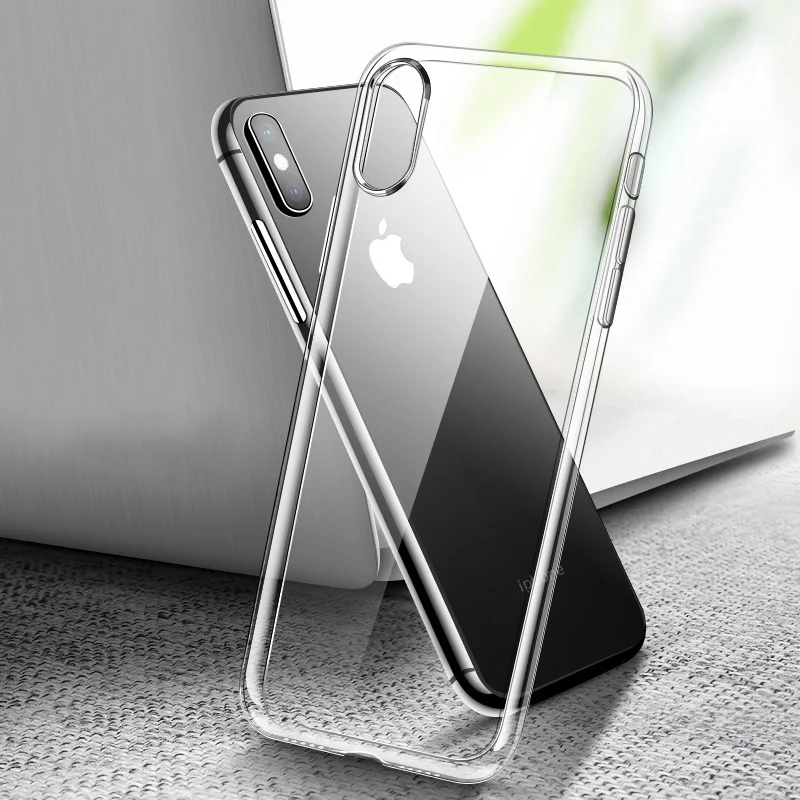 Shockproof Silicone Soft Clear Shield Back Cover - Ultra Thin Shell Housing