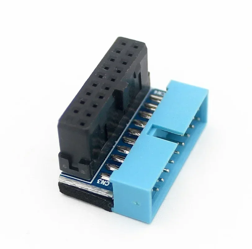 USB 3.0 19 핀 20핀 남성-여성 확장 어댑터 마더보드 메인보드용 90도 각도