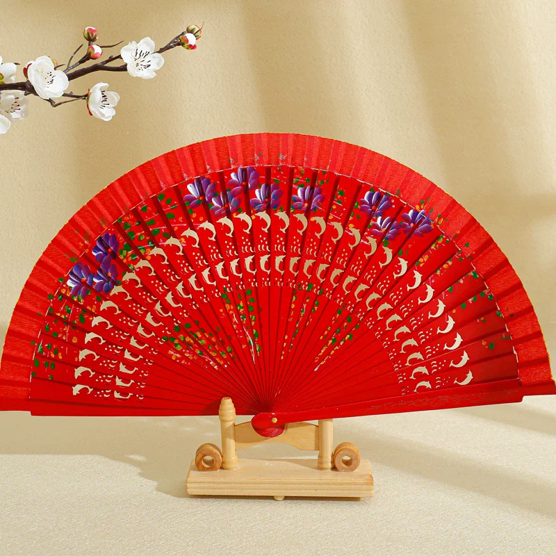 Folding Fan Hand Fan Wooden Hand Fan Spanish Wood Folding Fan For Women