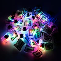 1/26pcs Letter LED Pins for Kids Lighted Shoe Charms Glowing Accessories Shoe Decorations Gifts Sandals Clog Buckles Ornament 6