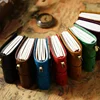 Fromthenon Vintage Crazy Horse Cowhide Hand Made Traveler's Notebook Mini Loose Leaf Notebooks Mini Pockets Journal 4