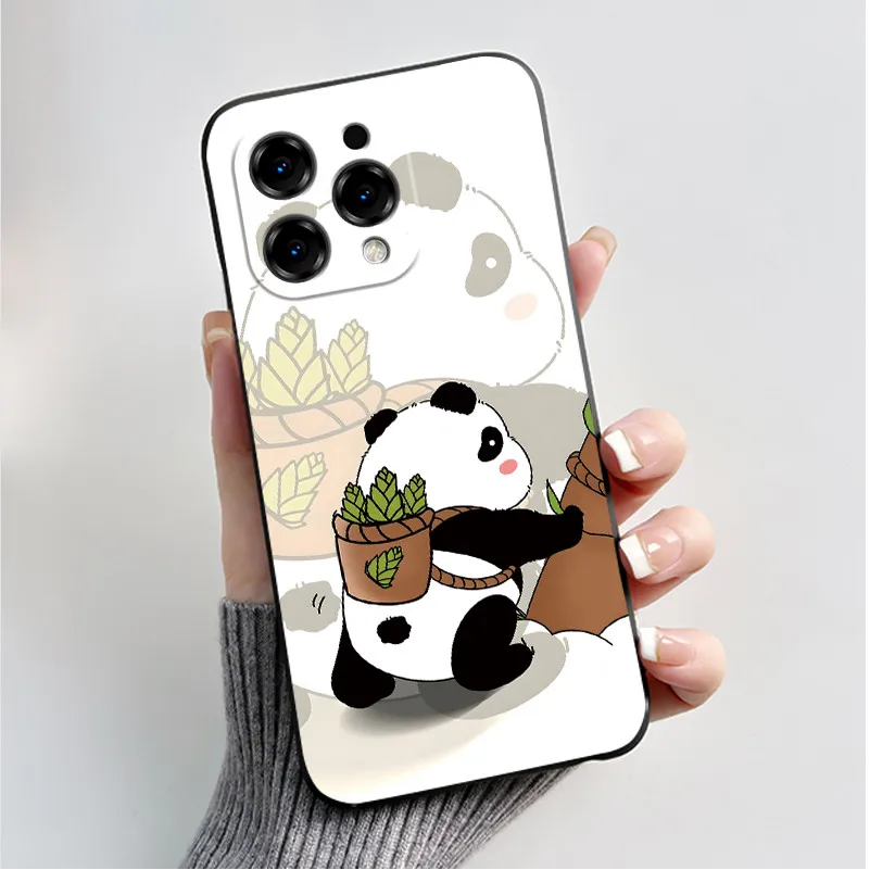 Cute Flower Cartoon Silicone Phone Case - Soft Black Shell Cover