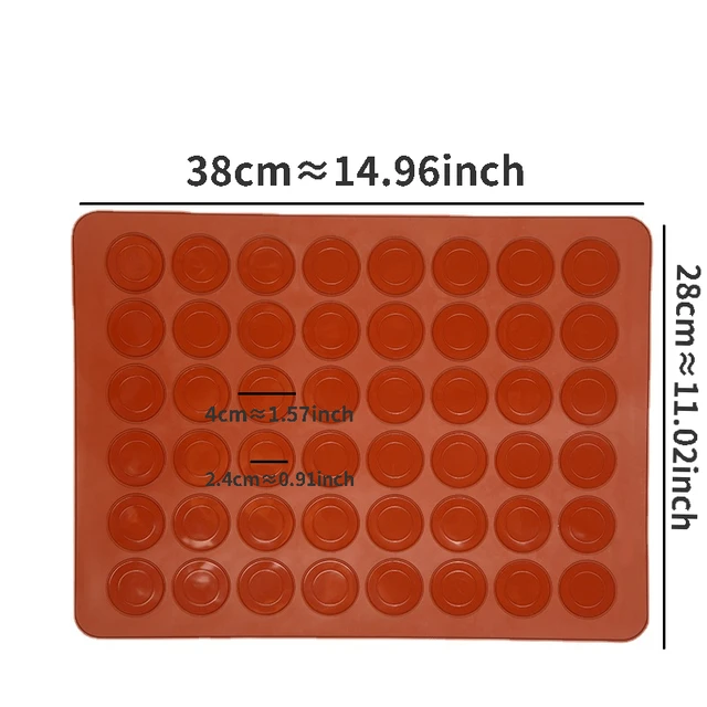 Új 30/48 Lyukú Macron Szilikagel-Torta Penész Csúszásgátló Anti-Scald Multifunkciós Csokoládé Színű Sütő Szőnyeg Cukorka - Image 6