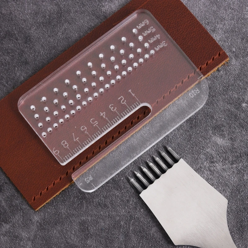 Leather Stitching Aid Plate Leather Punching Tool Work Tool