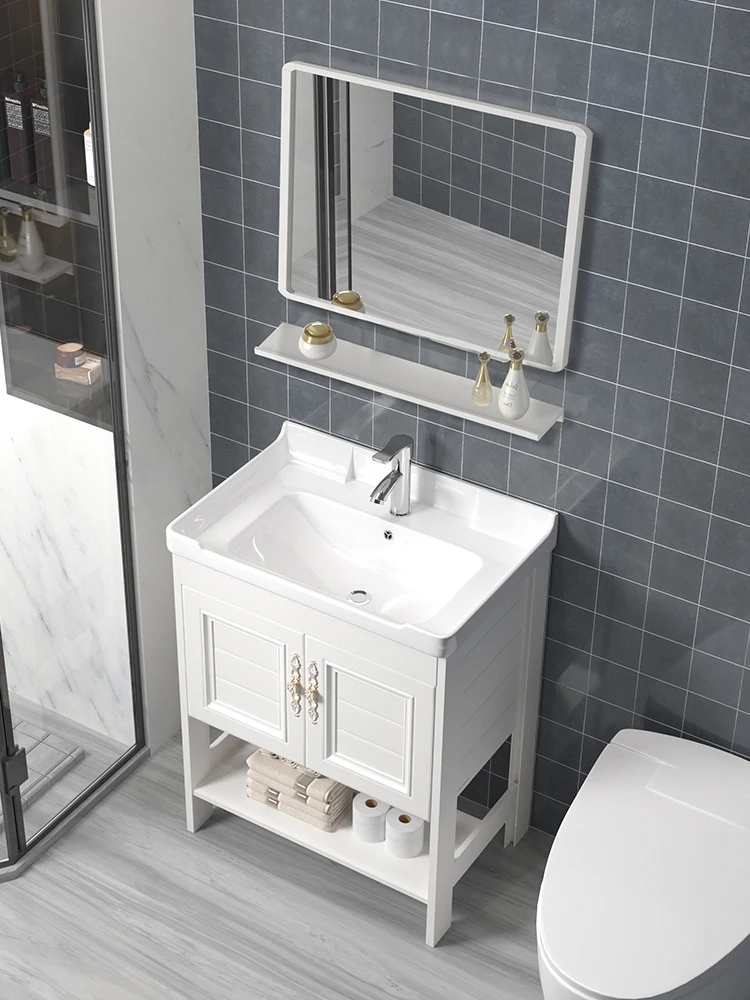 

Balcony Wash Sink Floor-Standing Pool Household Outdoor Household Hand Washing Integrated Inter-Platform Basin Bathroom Wash