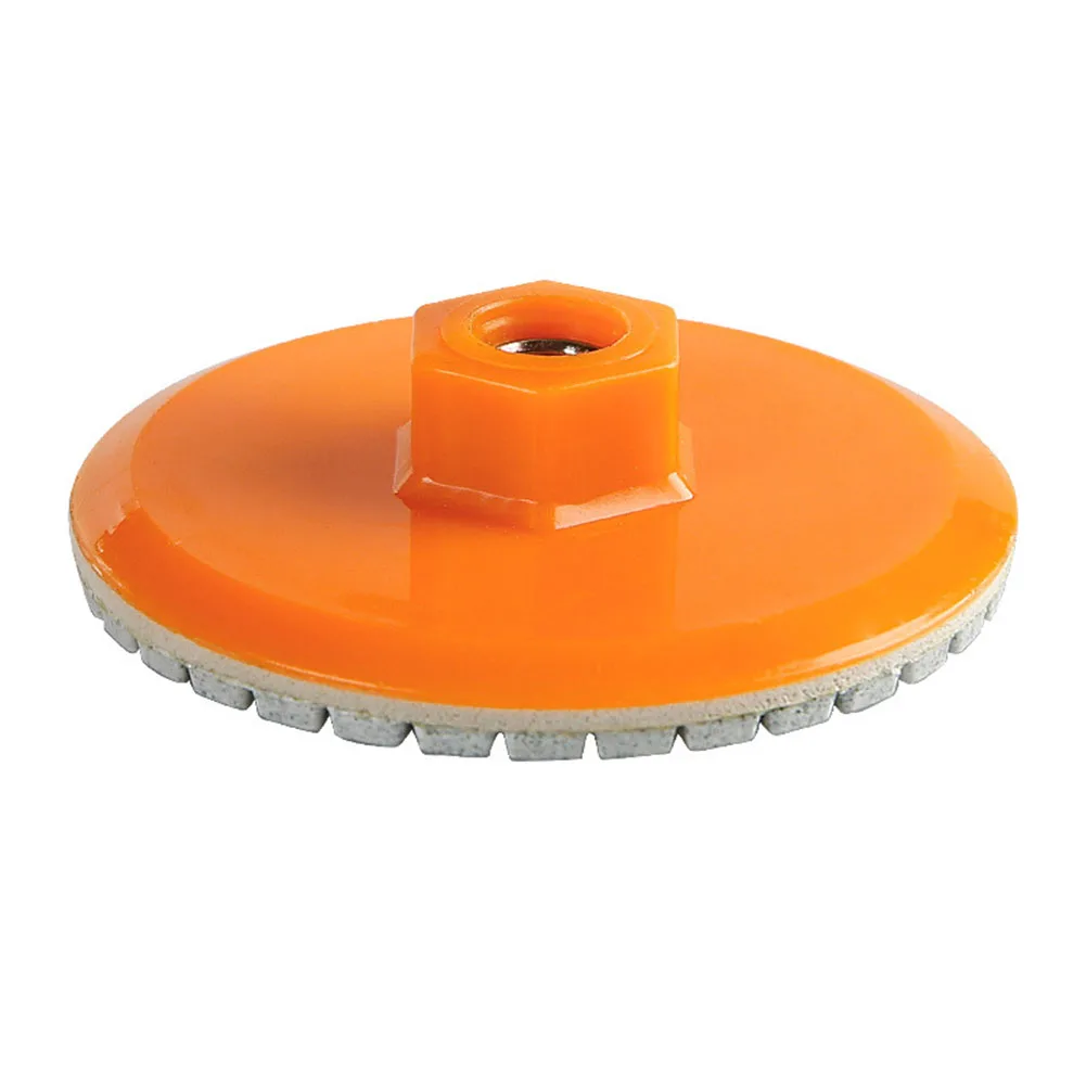 1pc 80mm 3 Inch Diamond Polishing Pad Wet Dry Buff Disc Abrasive For Marble Concrete Orange Power Tools Parts Accessories concrete hole saw sds plus shank arbor adapter round handle connecting rod for m22 electric hammer core drill bit accessories