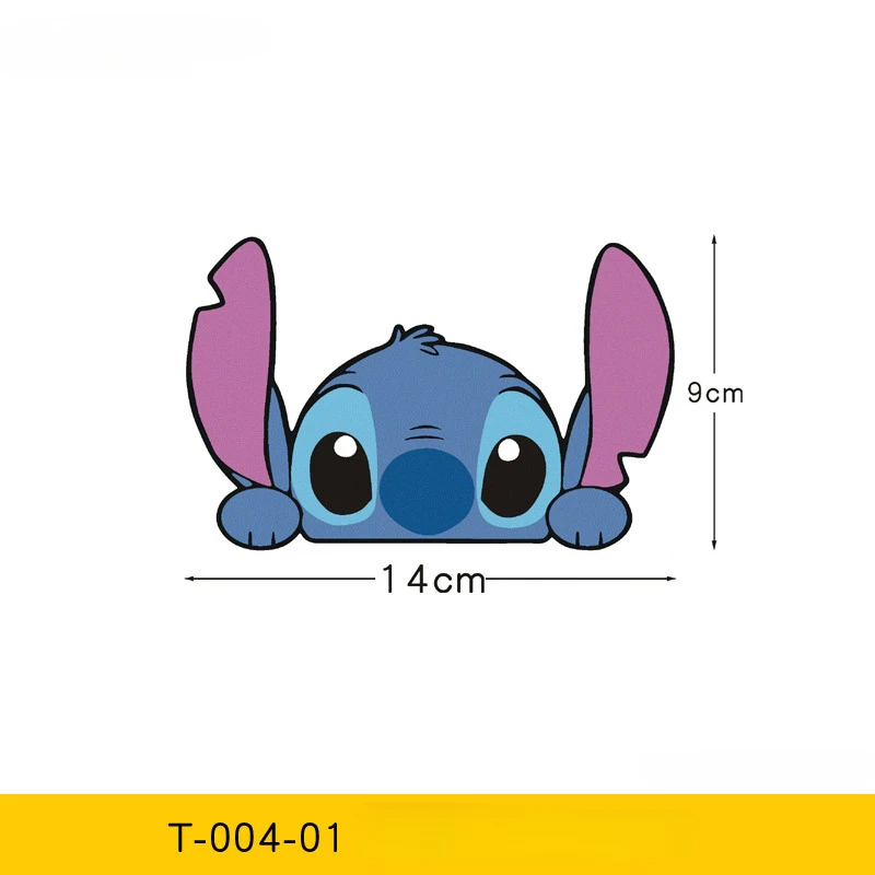 thumbnail image 1 of Nueva pegatina de dibujos animados de Lilo & Stitch de Disney para coche, calcomanías para espejo retrovisor de coche, figura de Anime para parabrisas trasero, regalos de decoración para coche, 1 of 5