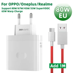 OPPO 80W SUPERVOOC USB Type A to C Power Adapter - EU With 1m cable