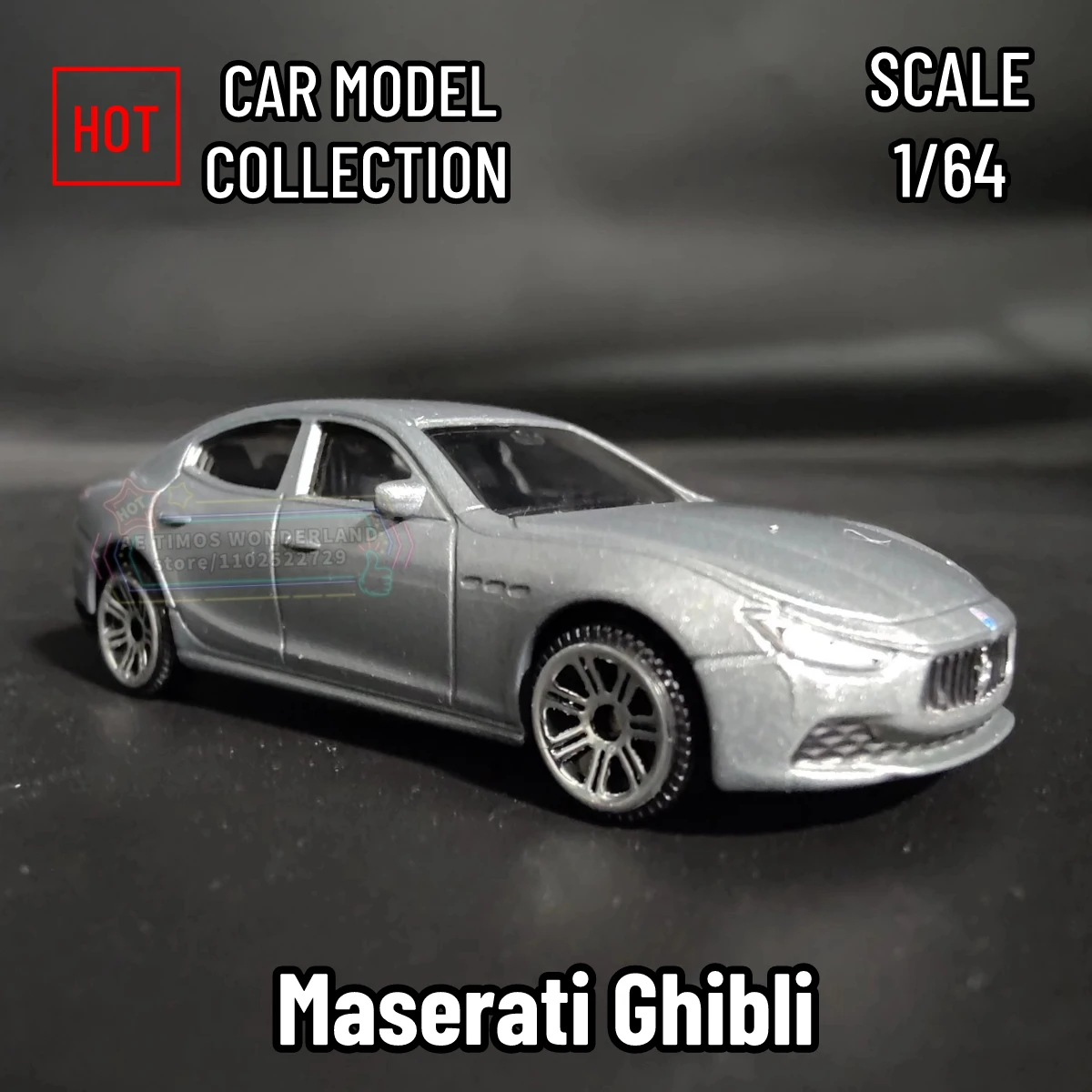 Scale 1/64 Maserati Ghibli Replica Mini Sport Car Model Metal