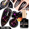 Hot 8ml Clear No Wipe Dot Top Coat Matte Glitter Flash Top Coat Manicure Aurora Flake Topcoat Seal UV Gel Polish for Nail Art 6