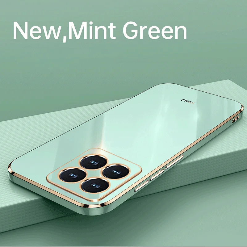 6D elektropläterat fodral för Xiaomi 14 Ultra Civi3 13T POCO C55 X5Pro Redmi Note 13 12 Pro Plus 12C 12r 12s skal_voghion.com