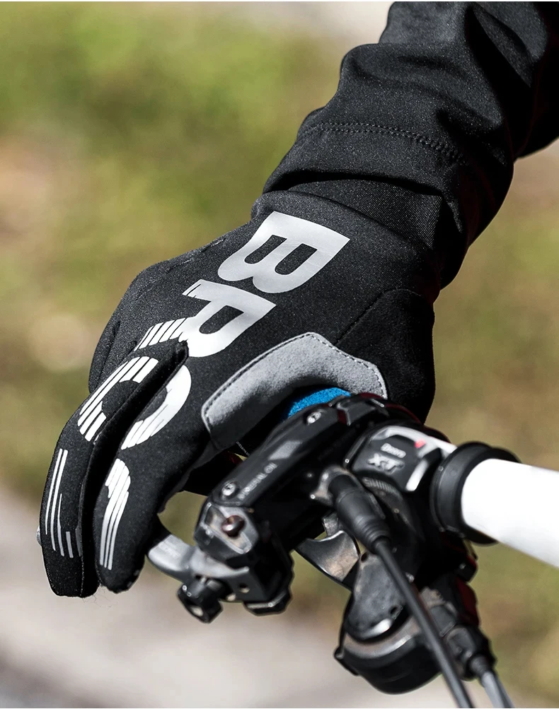ROCKBROS Fahrradhandschuhe Touchscreen Wasserdicht MTB Fahrradhandschuhe Thermal Warm Lokaler Versand Autunm Sportausrüstung – Detail 12