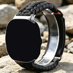 Sports Nylon Rope Bracelet - Outdoor Breathable Strap for Galaxy Ultra Band (Black)
