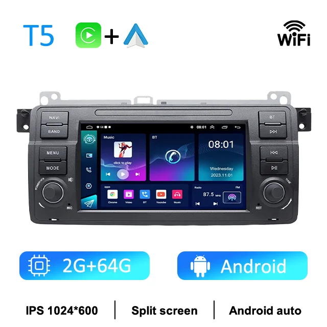 Hikity Android 15 Autoradio Für BMW 3er E46 1999-2005 - 9 Zoll Mit CarPlay & Rückfahrkamera