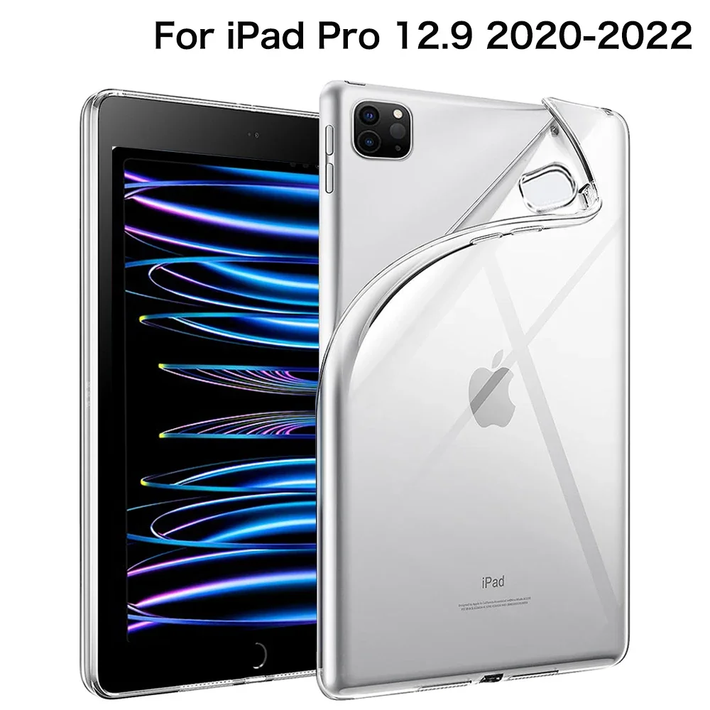 Crystal Clear TPU Silicone Tablet Cover - Durable Transparent Protective Case