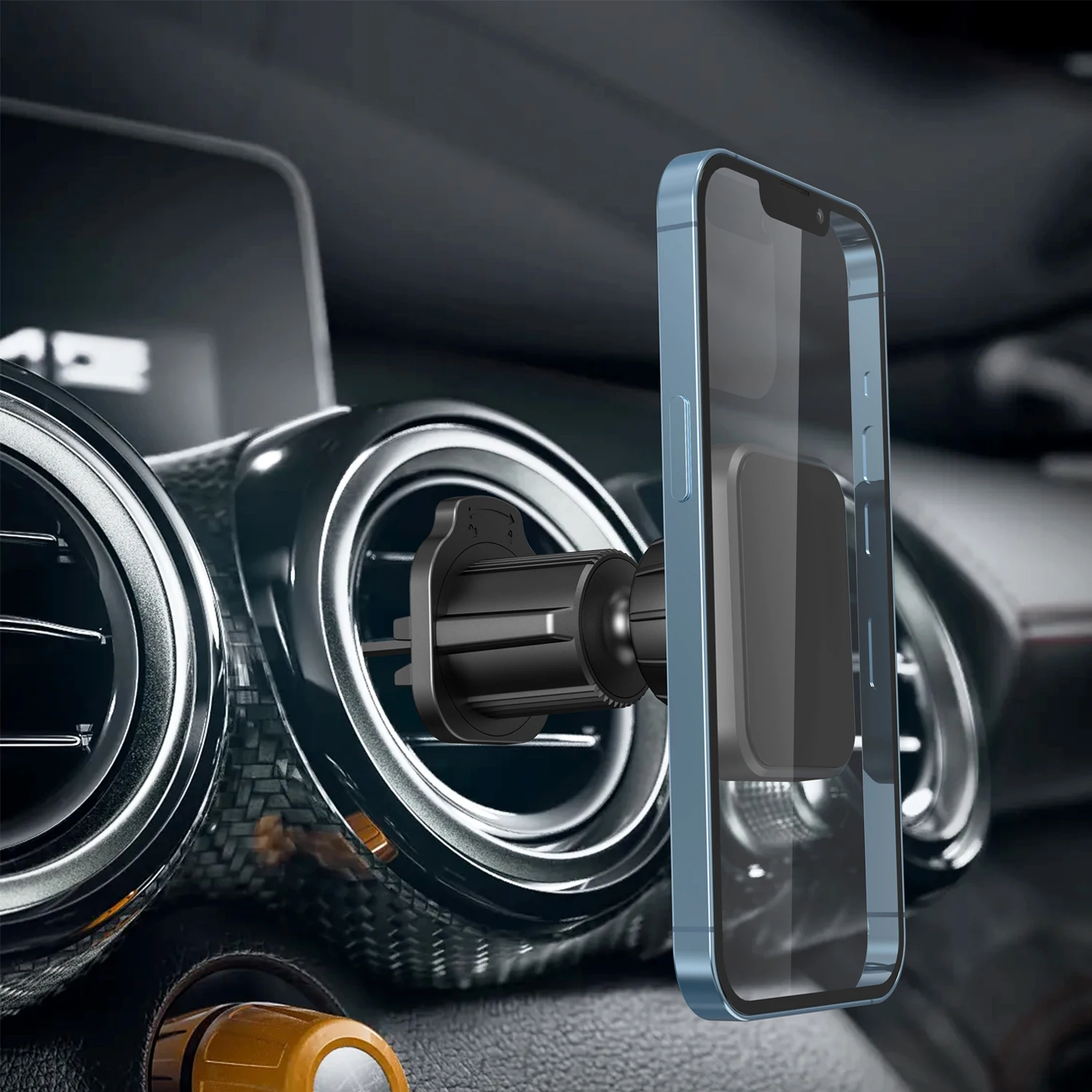 Magnetic Car Phone Holder Air Vent Upgrade Hook 6X N42 Strong Magnet 360&deg; Rotation Smartphone Mobile Stand