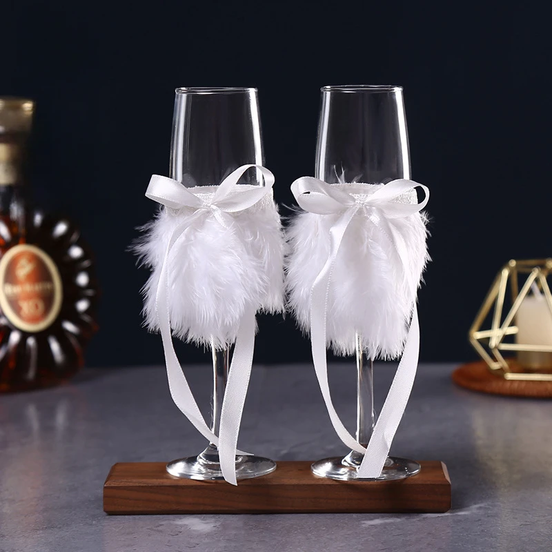 

Wedding To The Glass, Wedding Wine Glass Set To Hand Over The Glass Wedding Supplies Glass Romantic To Drink Champagne Goblets