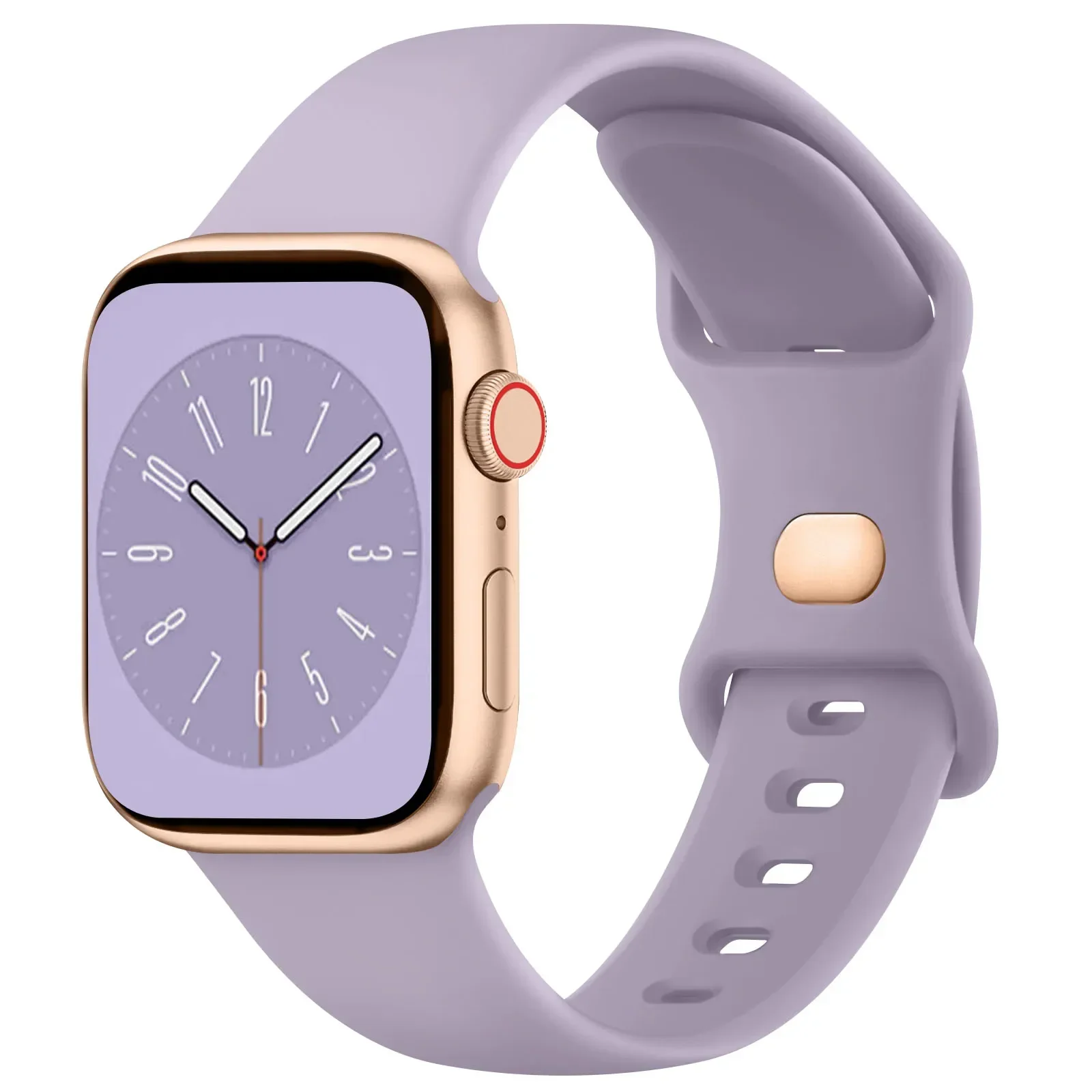 Waterproof Soft Silicone Watch Band with 8-Shaped Buckle