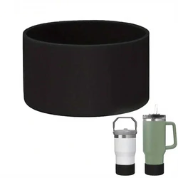 Silicone Anti-slip Cup Boot Protective Sleeve Cover - 7.5cm (1PC Black)