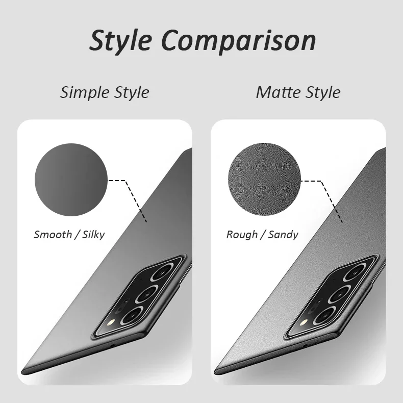 Shockproof Ultra Slim Frosted Case, Hard Plastic Cover