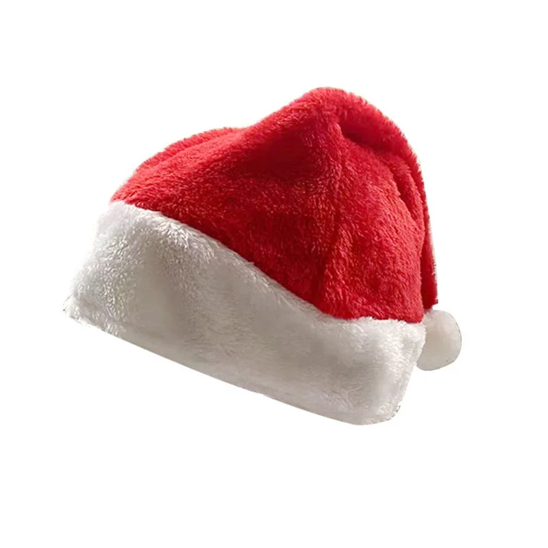 Fluffy Christmas Hat Santa Claus Hat Child Adult Pet Christmas Party Decorations Supplies Accessories