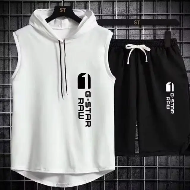 Survêtement de sport deux pièces pour hommes, t-shirt de marque Goals, survêtement de jogging, vêtements de fitness, vêtements d'exercice, été 1