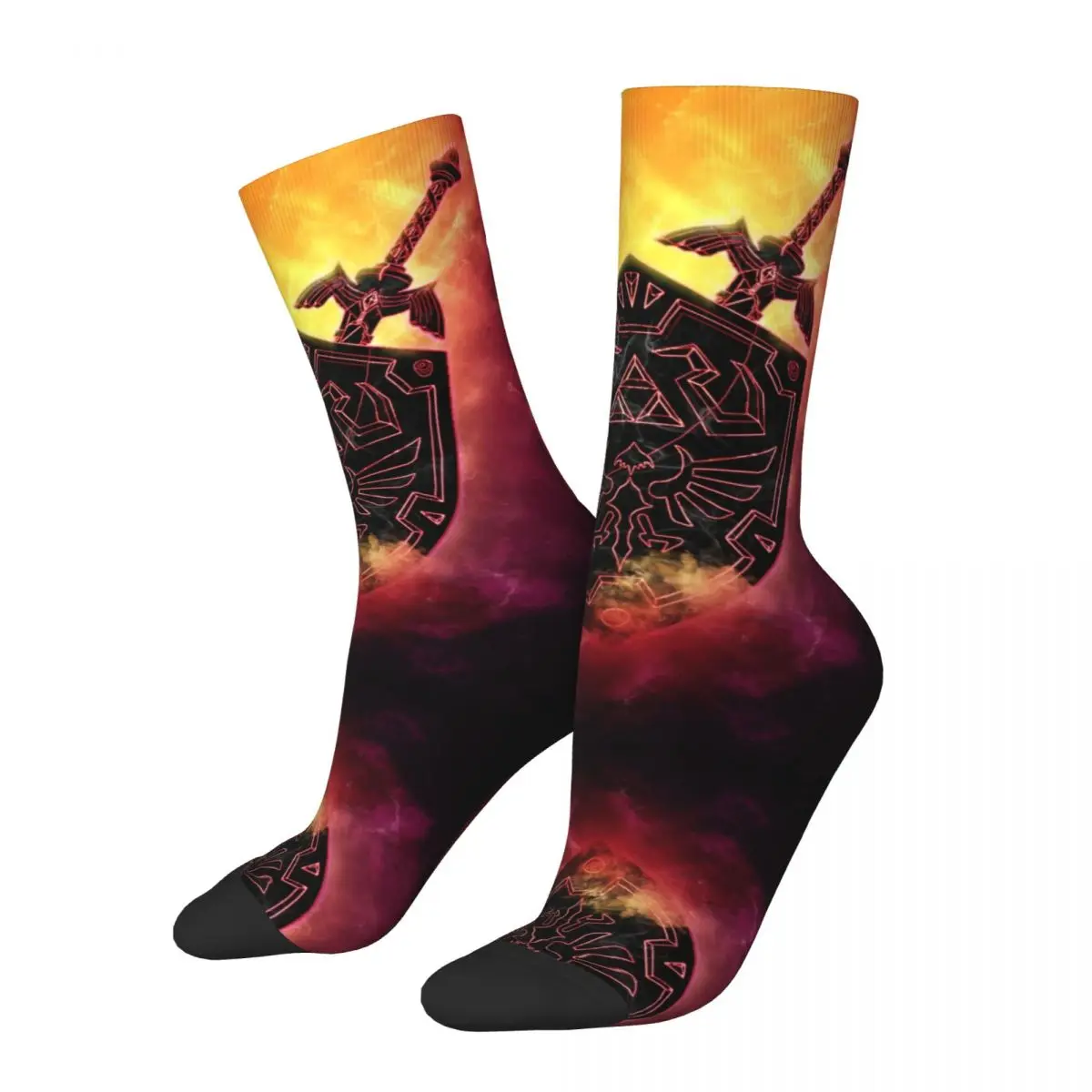 Divertente Crazy Compression Zelda Breath Of The Wild-1 Sock For Men Hip Hop Vintage Z-Zelda Happy Pattern Stampato Boys Crew Sock