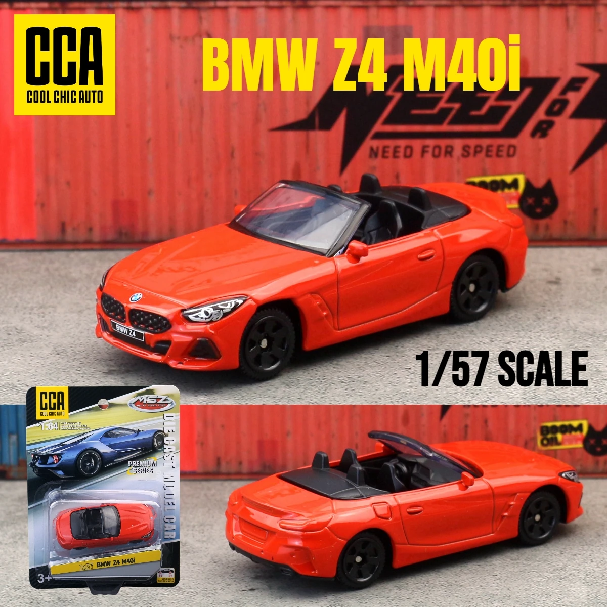 1/57 BMW Z4 M40i Toy Car Model CCA MSZ 1:64 Diecast Vehicle