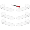 6Pcs Acrylic Shoe Rack Floating Shoe Shelves Clear Sneaker Display Shelf Wall Mounted Holder Shoe Hanger Home Storage ganization 5