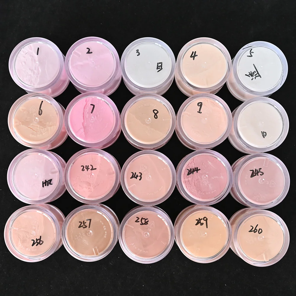 Poudre à ongles en acrylique nude, 20 couleurs, blanc, rose, extension transparente, sculptée, polymère, poussière d'art, 50g, 2oz par bouteille