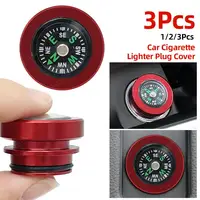 Cigarette Lighter Plug Cap Dustproof Waterproof Compass Car Cigarette Outlet Cover Compass Cigarette Socket Plug Car Accessories 1