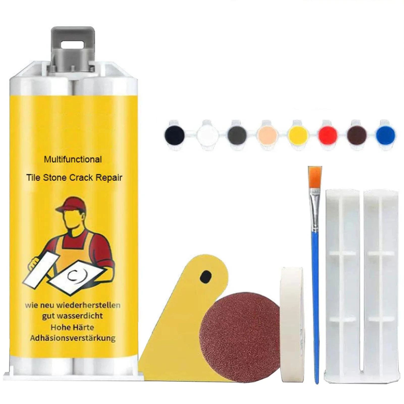 Slab Concrete Crack Repair Paste Seamless Color Match Quick-Drying Formula Versatile Tool for Home Improvement