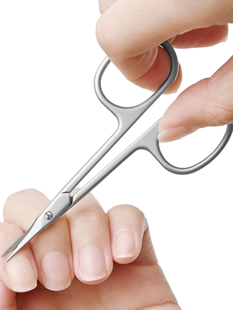 Extra Fine Cuticle Scissor Curved Stainless Steel With Precise Pointed Tip  Grooming Blades For Manicure Pedicure Trim Nail Tool