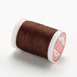 Premium Waxed Polyester Thread for Leather Crafting and DIY Accessories Sewing (5 - Coffee)