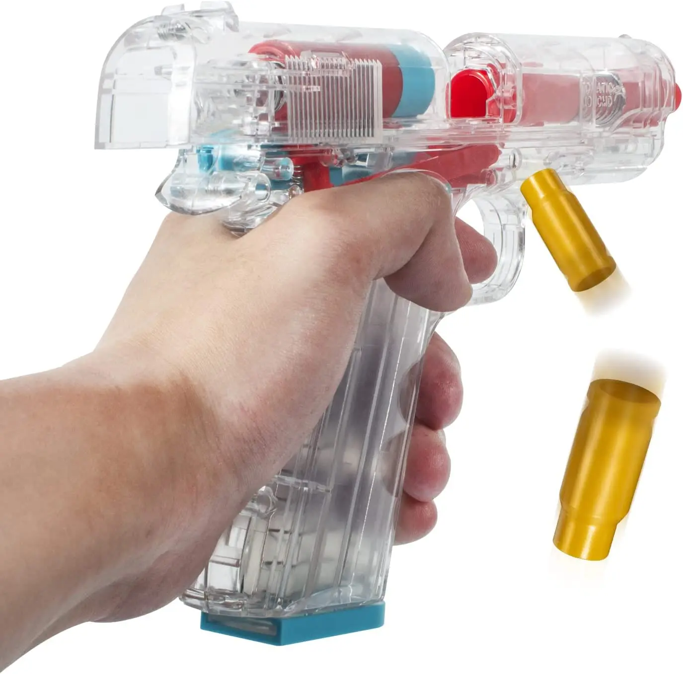 2023Transparent Glock Toy Gun Outdoor Soft Bullets Manual Pistol Toy Airsoft CS Game Ejection Handgun For Boys Birthday Gift 4