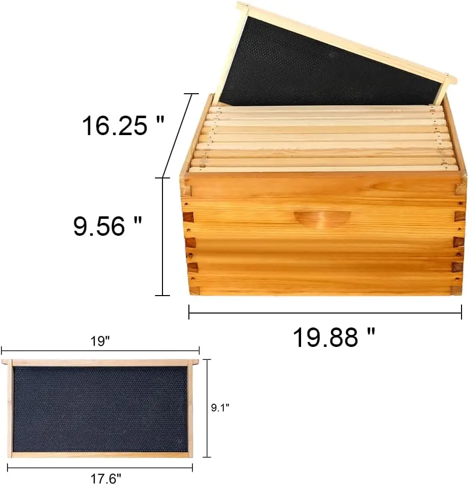 Langstroth Complete Beehives Starter Kit Includes 2 Deep Brood Box and 2 Medium Super Box 5