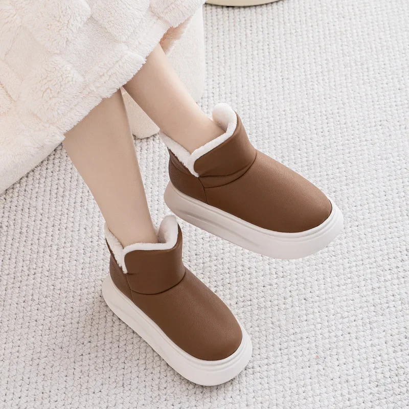 2024 Fashion  Wedge Outdoor Sneakers Botas Mujer New Womens Ankle Boots Warm Plus Fleece Thick Sole Winter Snow Boots