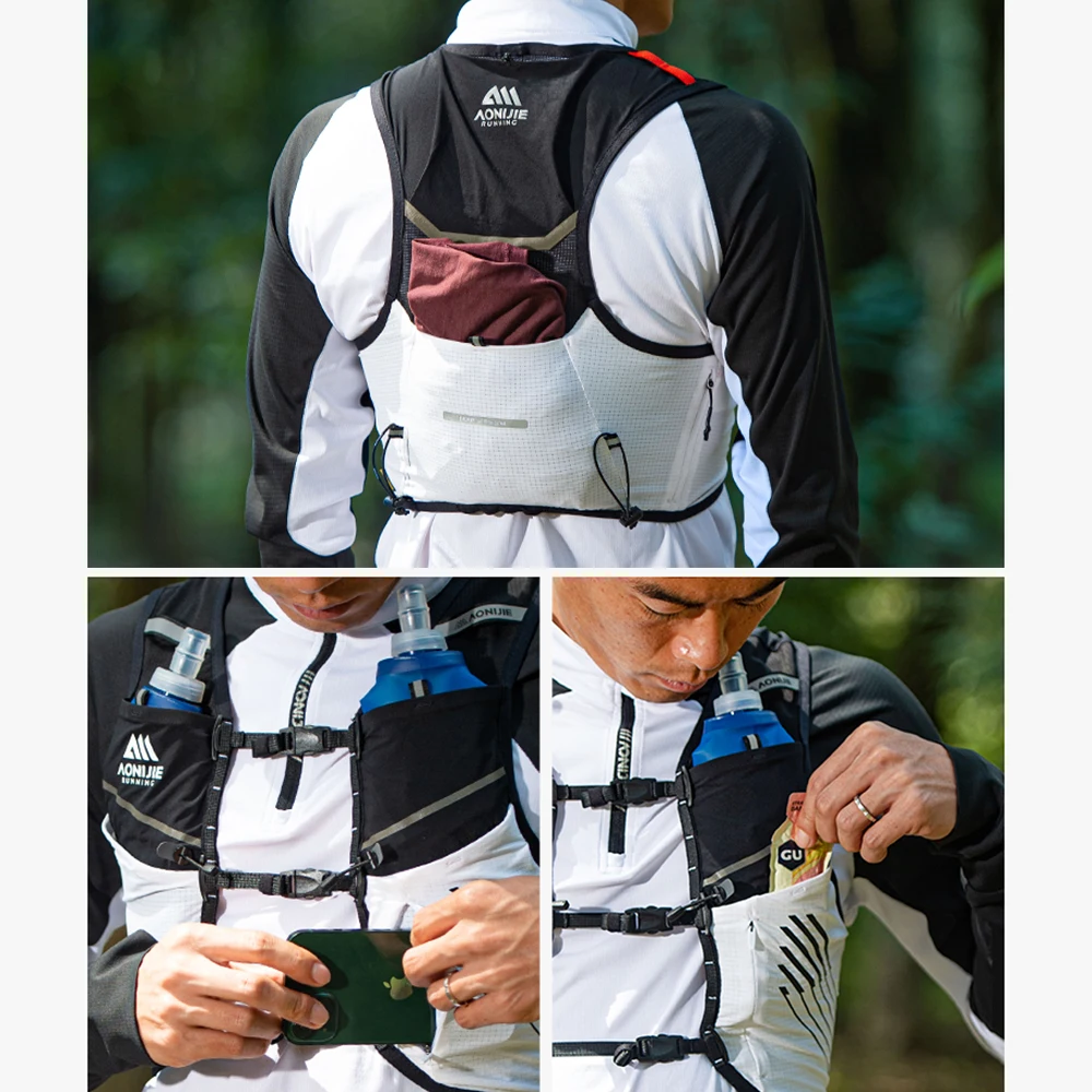 AONIJIE C9116-5L Lightweight Hydration Vest Fits 6.8 inch Phones,Hydration Backpack for Trail Running,Hiking,Cycling 3