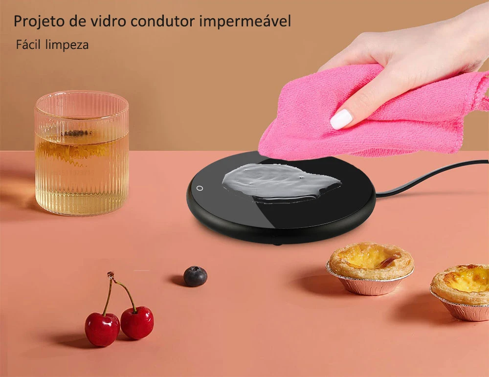 chá, água, aquecedor do copo para a