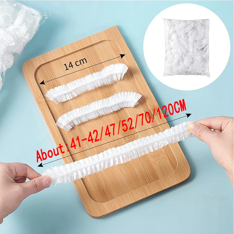 Food Cover Disposable Plastic Wrap Fruit Food Cover Bags Elastic Plastic Wrap Grade Storage Bag Kitchen Organizer