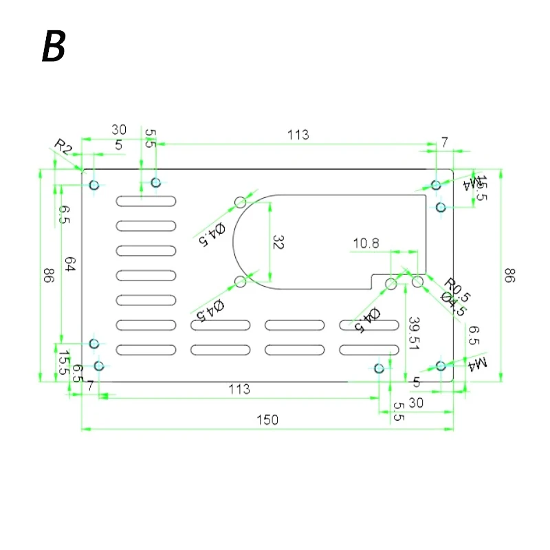PC Case PC Chassis Power Adapter Board FLEX 1U to ATX Computer chassis power adapter plate aluminum alloy fixed plate