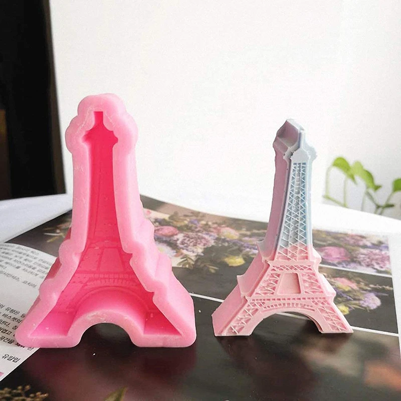 Paris Eiffel Tower Silicone Mold, 3D Chocolate Fondant Mold for DIY Cake Decorating, Mini Soap Resin Polymer Clay Mould