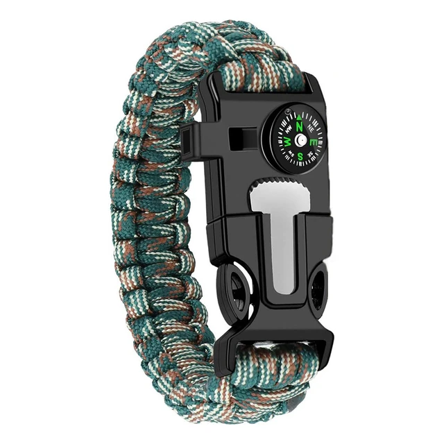 Paracord Bracelet Adjustable Emergency Paracord Survival Bracelet Whistle  Portable for Hikingn Camping Fishing and Hunting Tools - AliExpress