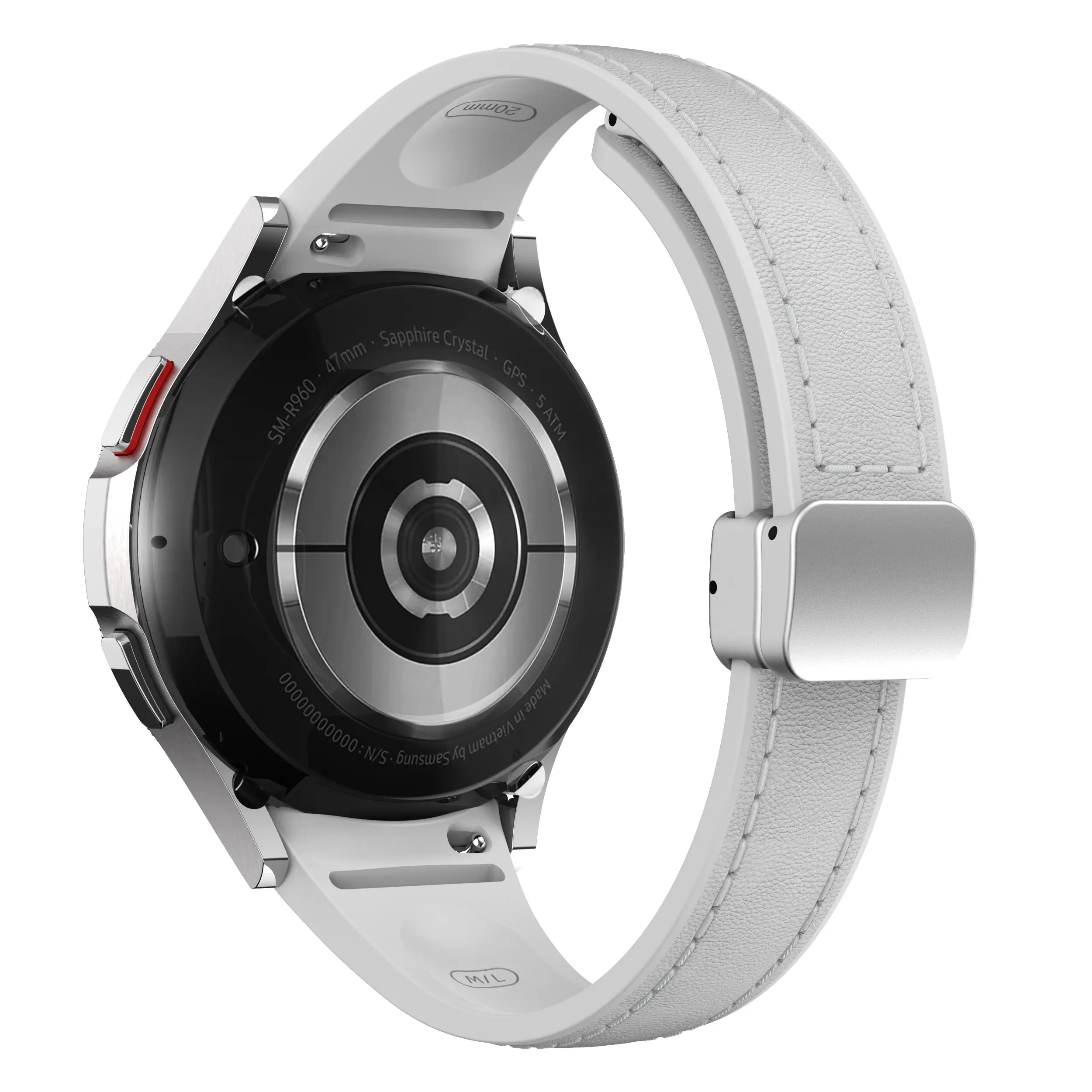 

Ремешок без зазора для Samsung Galaxy Watch 6 4 Classic 5 Pro 44 мм 40 мм, магнитный кожаный + силиконовый браслет Correa для Galaxy Watch 6