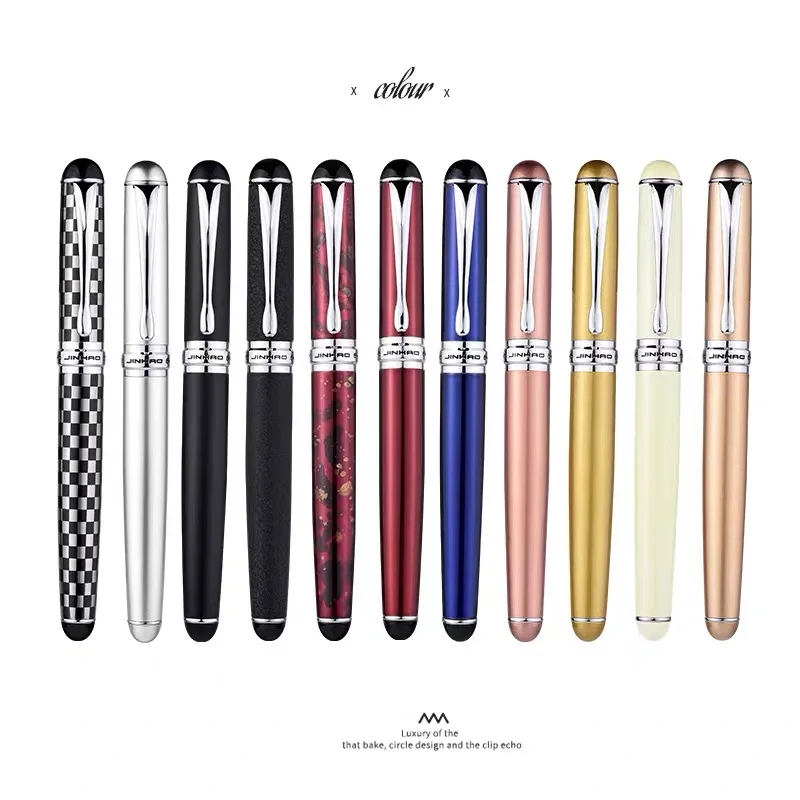 Gullor Jinhao X750 penna stilografica In acciaio inossidabile 18KGP medium nib - oro