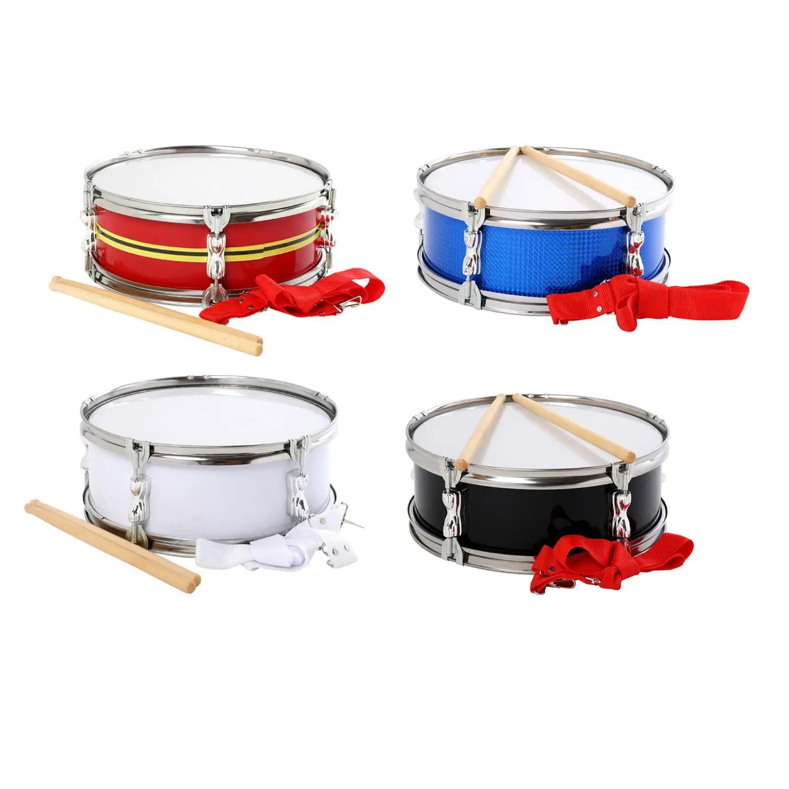 

13" Snare Drum Portable with Drumsticks Educational Toy Professional Music Drums for Beginners Kids Boys Girls Children Teens