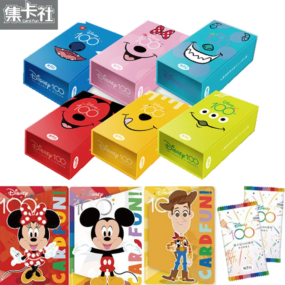 New Disney 100 Anniversary Limited Joyful Carte Da Collezione Toy Story Trading Card Game Mickey Mouse Cartoon Anime Rainbow Card