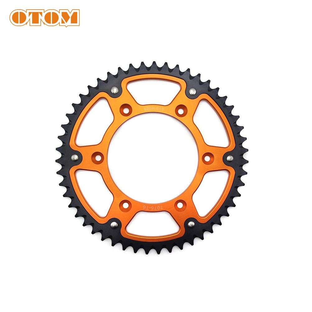OTOM 51T 52T Rear Chain Sprocket 520 Chain Chainwheel Brake Disc Drum Plate For KTM EXC HUSQVARNA GASGAS Motorcycle Accessories