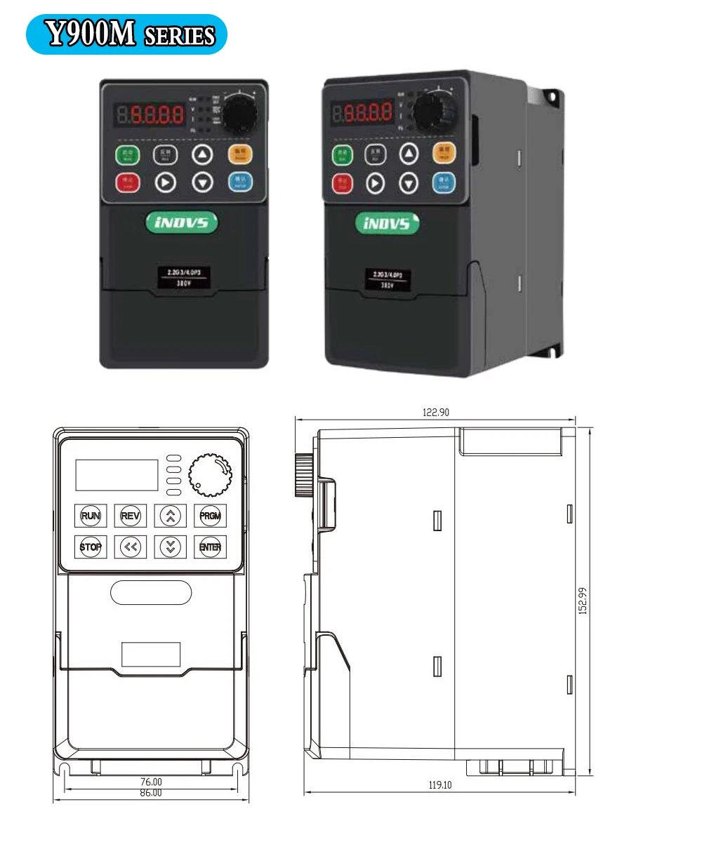 motor, inversor de frequência, VFD, 0.2KW, 0.75KW,